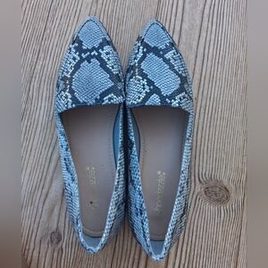 Gray Snake Print Women's Shoes